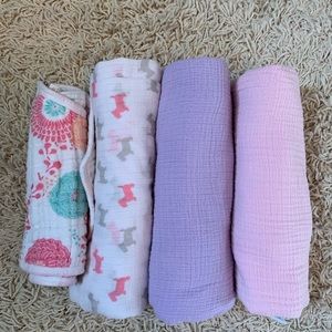 Aden and Anais Swaddles and Snap Bib